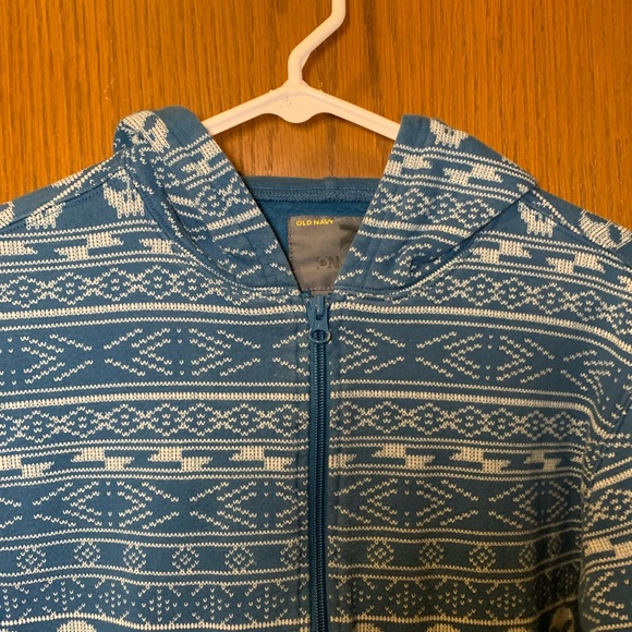 Old Navy Boys Zip-Up Skull Hoodie (Size M 8) - Picture 7 of 11